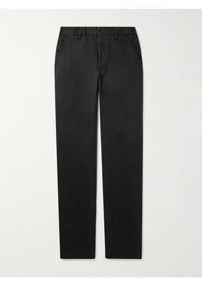 Slowear - Tapered Stretch-Cotton Twill Trousers - Men - Black - IT 44