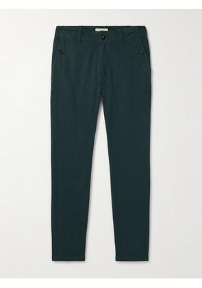 Mr P. - Straight-Leg Herringbone Cotton Trousers - Men - Blue - 28