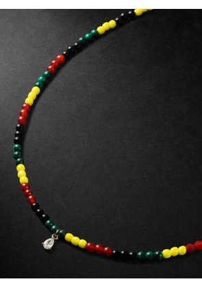 YVONNE LÉON - Gold Multi-Stone Beaded Necklace - Men - Multi