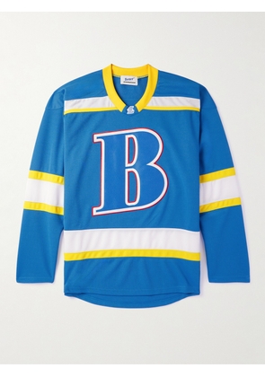 BETTER GIFT SHOP - Sherwood Logo-Appliquéd Striped Jersey T-Shirt - Men - Blue - M