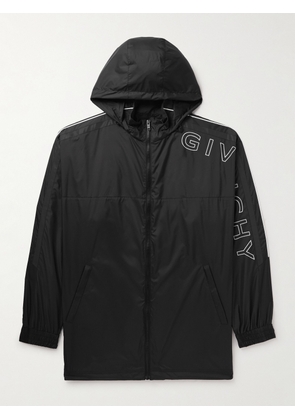 Givenchy - Logo-Embroidered Shell Hooded Jacket - Men - Black - IT 46