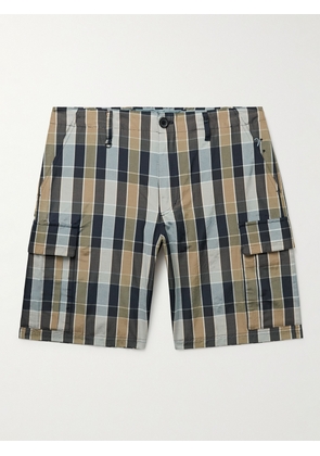 POP TRADING COMPANY - Paul Smith Combat Straight-Leg Checked Woven Cargo Shorts - Men - Gray - S