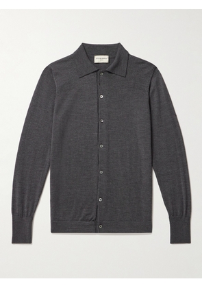 Officine Générale - Brent Merino Wool Cardigan - Men - Gray - XS