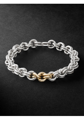 OUIE - Keyring Recycled Sterling Silver and 14-Karat Gold Bracelet - Men - Silver