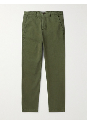 Mr P. - Slim-Fit Cotton-Twill Chinos - Men - Green - 28
