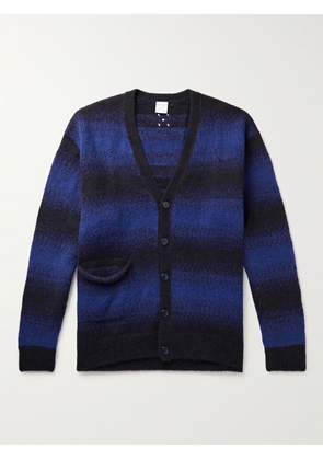 POP TRADING COMPANY - Striped Cotton Cardigan - Men - Blue - S