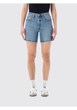 LEVI'S Shorts Woman color Denim