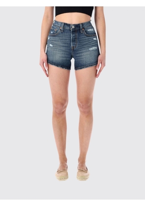LEVI'S Shorts Woman color Denim