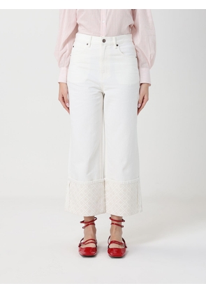 TORY BURCH Jeans Woman color White