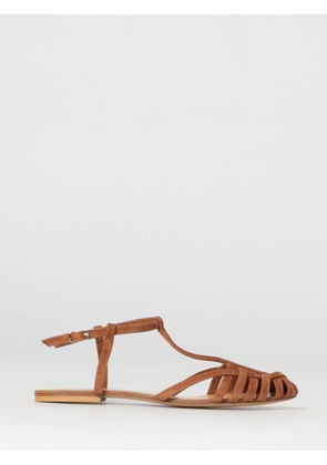 ANNA F. Heeled Sandal Woman color Burnt