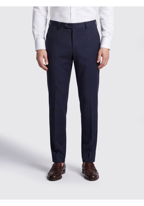 BRIGLIA 1949 Slim Fit Tailored Trousers in Virgin Wool with an Off-Centre Closure