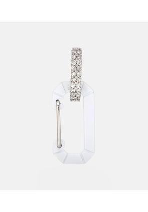 Eera Chiara Small 18kt gold and silver single earring with diamonds