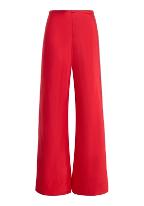 STAUD Stroll Silk Wide-Leg Pants - Moda Operandi
