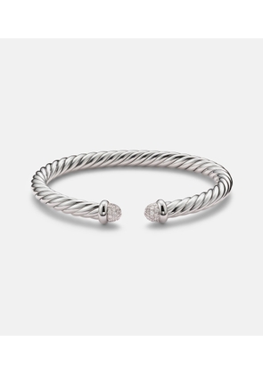 David Yurman Cable FlexÂ® sterling silver cuff bracelet with diamonds