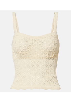 Doen Nadille pointelle scalloped top