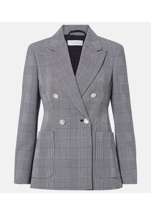 Max Mara Prince of Wales check virgin wool blazer