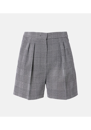 Max Mara Prince of Wales check wool crepe shorts