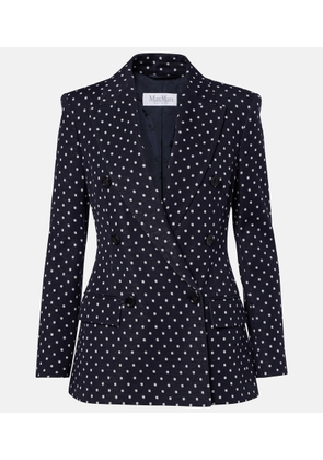 Max Mara Polka-dot double-breasted jersey blazer