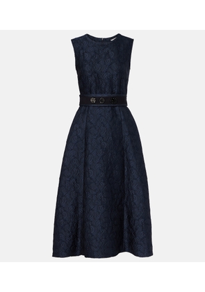 'S Max Mara Belted jacquard midi dress