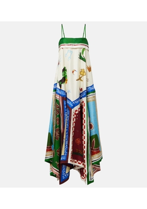Alemais x MLAK Tangible Love printed silk midi dress
