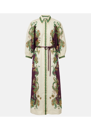 Alemais Ruthie printed linen shirt dress