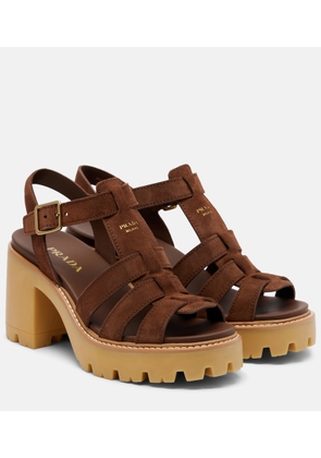 Prada Suede platform sandals