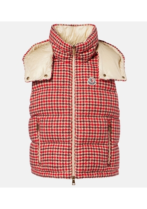 Moncler Niverolle checked wool-blend down vest