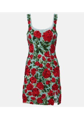 La Fuori Floral sequined minidress