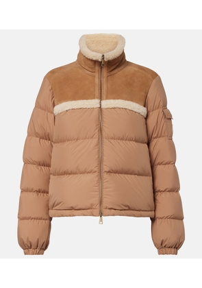 Moncler Aurore shearling-trimmed down jacket