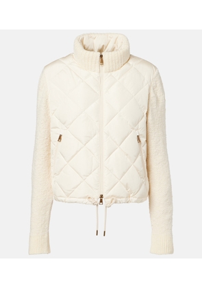 Moncler Down-paneled cotton-blend cardigan
