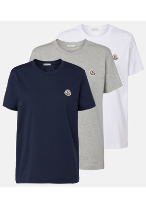 Moncler Set of three cotton jersey T-shirts