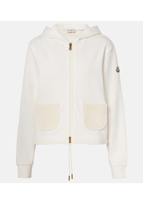 Moncler Cotton-blend zip-up hoodie