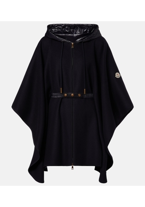 Moncler Belted wool-blend cape