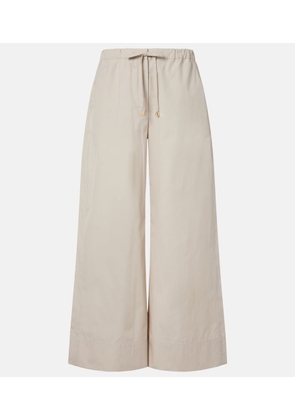'S Max Mara Cotton poplin wide-leg pants