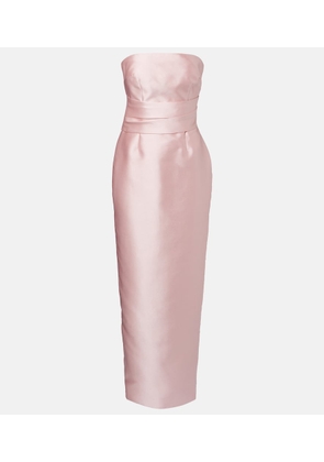 Solace London Ingrid draped satin gown