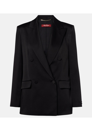 Max Mara Arca double-breasted satin blazer