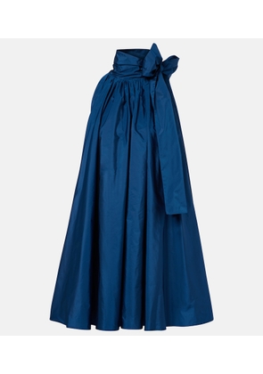 Max Mara Elegante tie-neck taffeta minidress