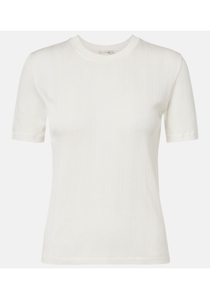 The Row Etina ribbed-knit cotton T-shirt