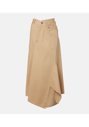 Loewe Asymmetric cotton midi skirt
