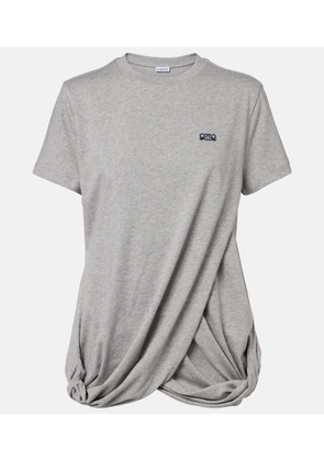Loewe Double L draped cotton jersey T-shirt