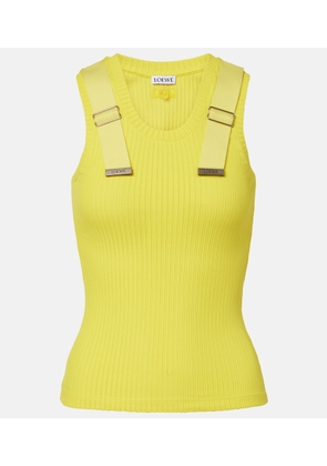 Loewe Ribbed-knit cotton-blend tank top