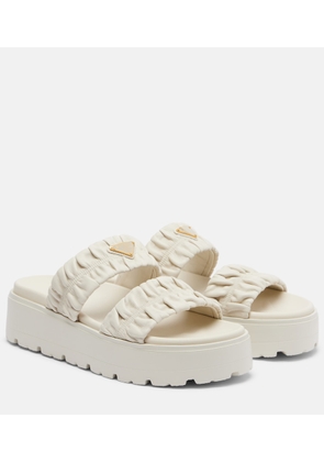 Prada Matelasse leather platform sandals
