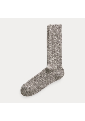 Marled Stretch Cotton-Blend Socks