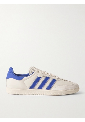 adidas Originals - Pharrell Williams Humanrace Samba Suede-Trimmed Leather Sneakers - Men - Neutrals - UK 5