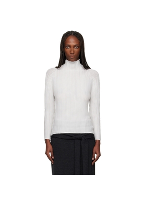 ISSEY MIYAKE White Wooly Pleats Top