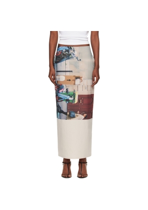 ISSEY MIYAKE Multicolor Street View Midi Skirt