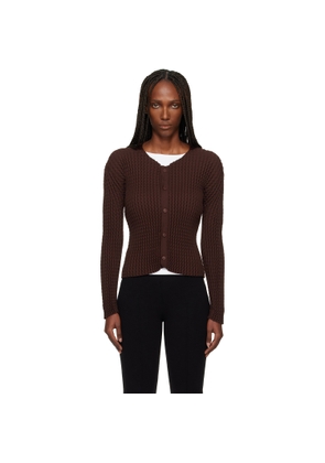 ISSEY MIYAKE Brown October Spongy-58 Cardigan