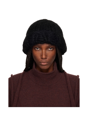 ISSEY MIYAKE Black November Silk Mohair Beanie