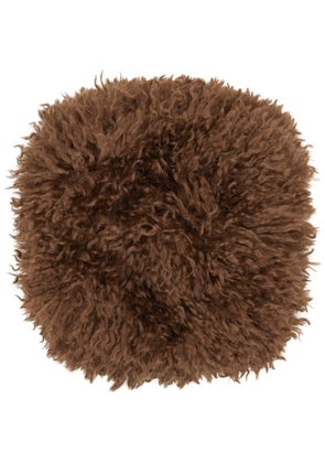 Anna Sui SSENSE Exclusive Brown Faux-Fur Muff Hand Warmer