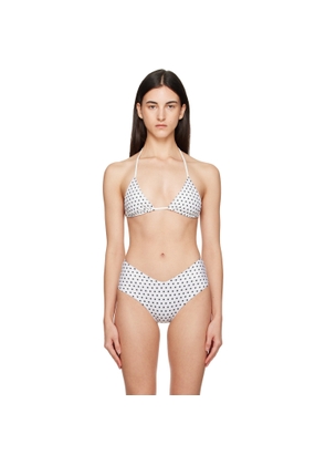 Belle Anna White & Black Estelle Bikini Top